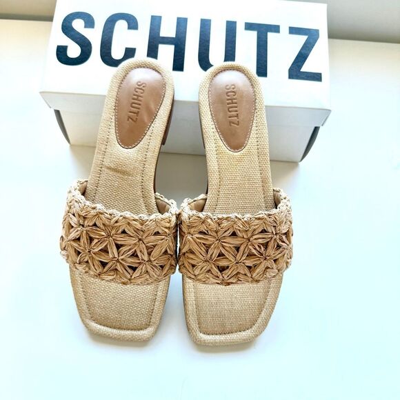 New! Schutz “Ayla” Flat Sandal. Perola color (natural). Size 9.5 - Picture 6 of 11